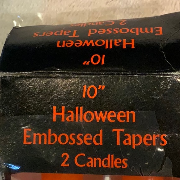 Vintage Robert Alan candle Co 10 inch Halloween witch embossed tapered Candles - Picture 4 of 6